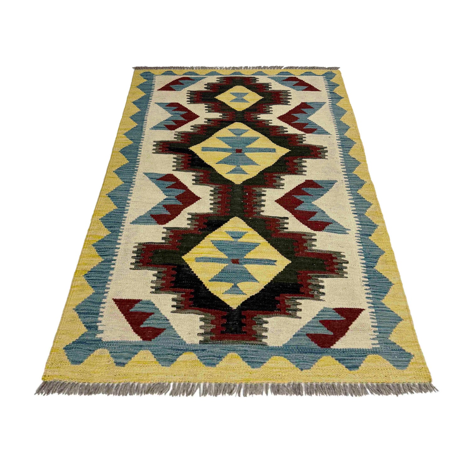 Handmade Multi Kilim Geometric 2x4 ft