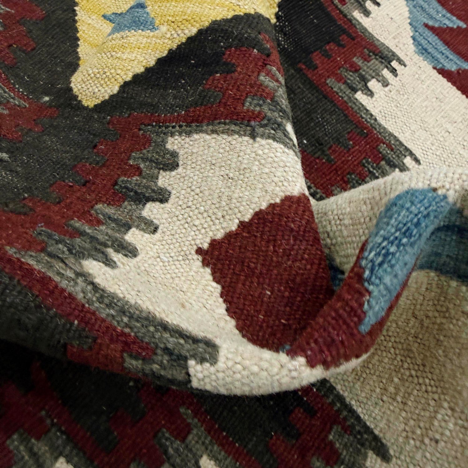 Handmade Multi Kilim Geometric 2x4 ft