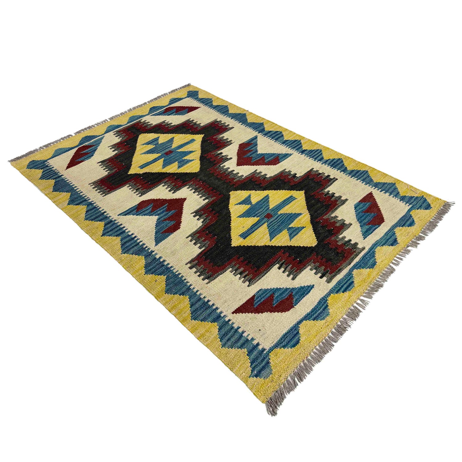 Handmade Multi Kilim Geometric 2x4 ft