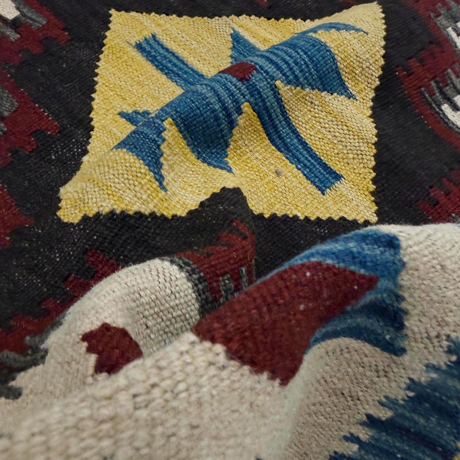 Handmade Multi Kilim Geometric 2x4 ft