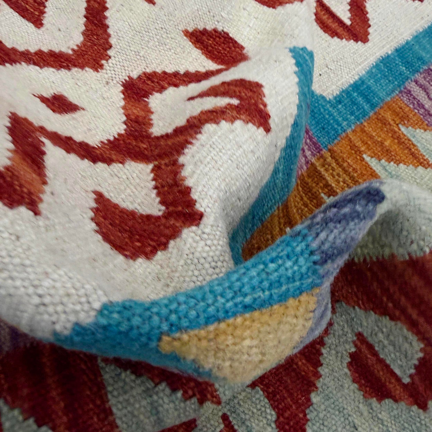 Handmade Multi Kilim Geometric 2x4 ft