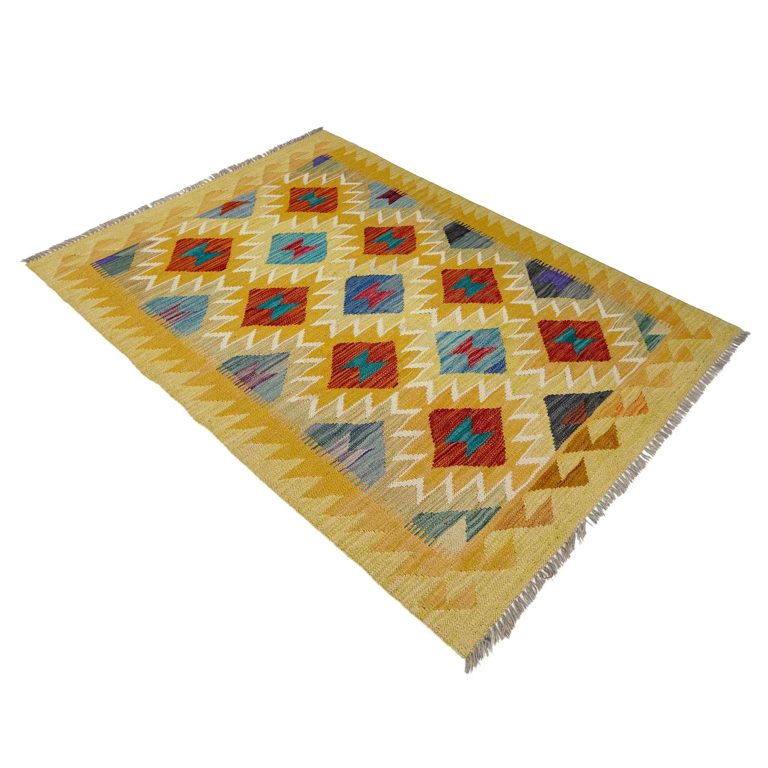 Handmade Multi Kilim Geometric 3x5 ft