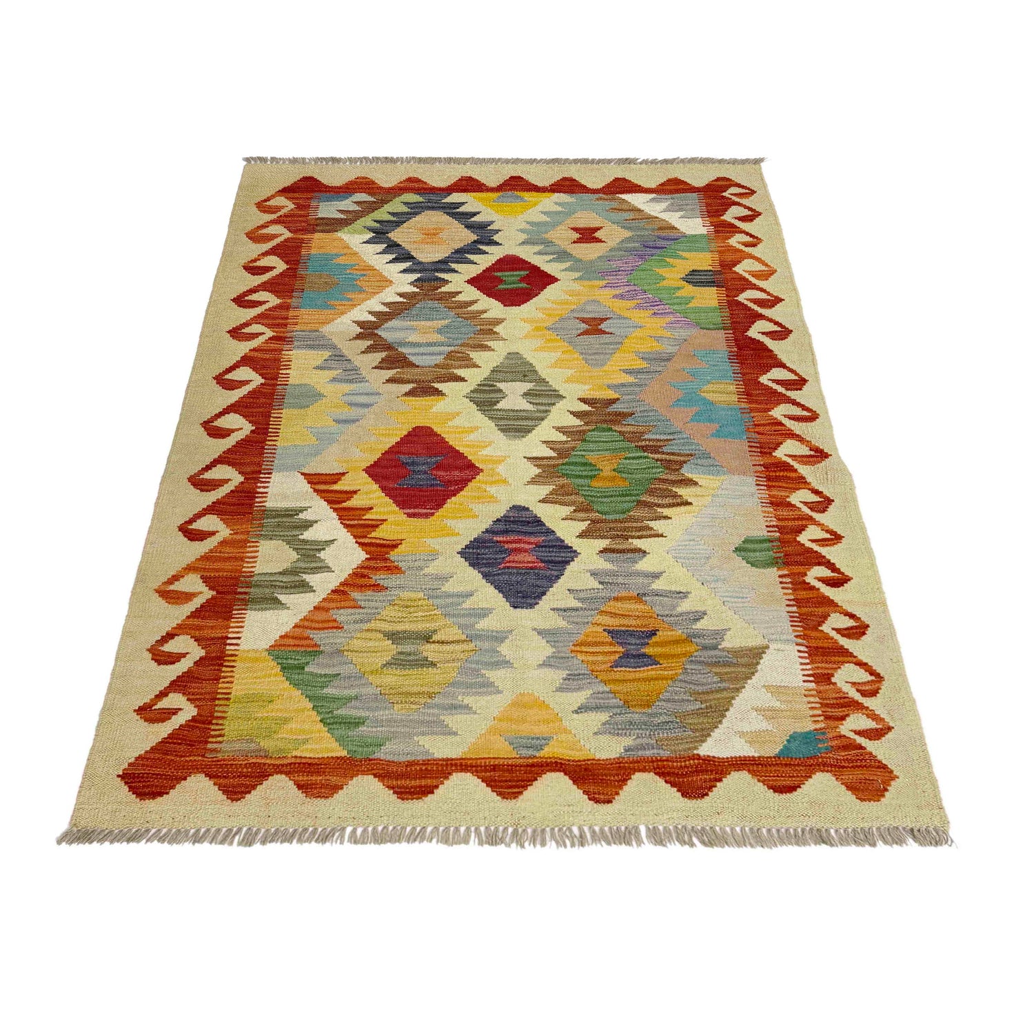 Handmade Multi Kilim Geometric 3x5 ft