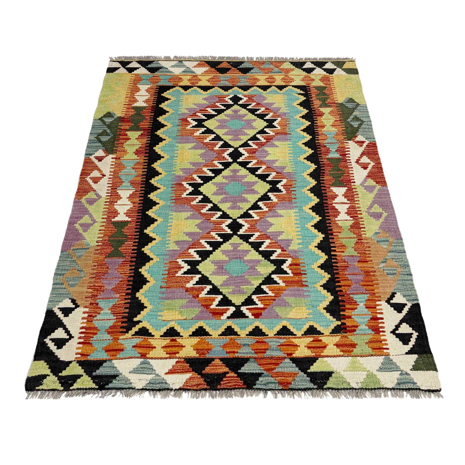 Handmade Multi Kilim Geometric 3x5 ft