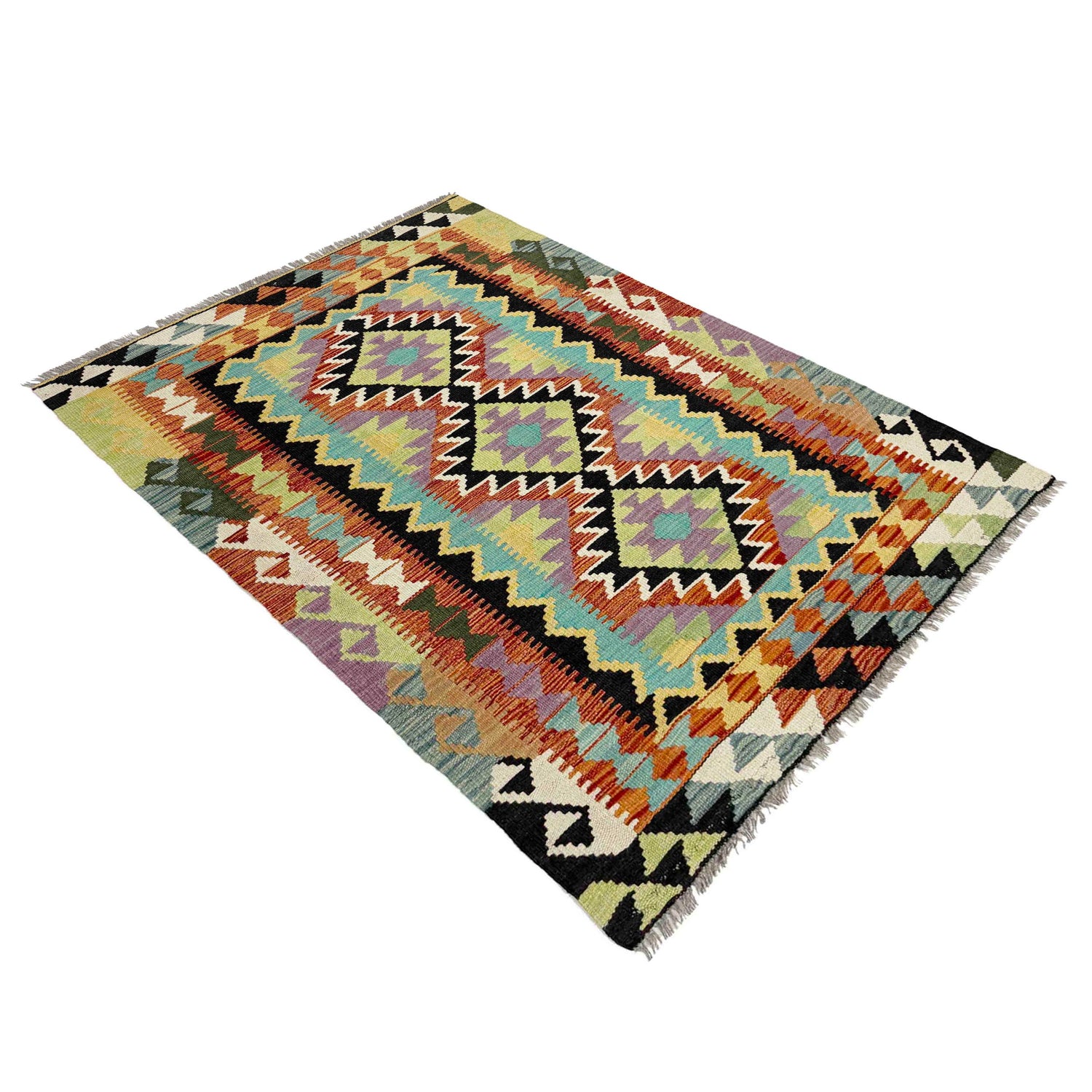 Handmade Multi Kilim Geometric 3x5 ft