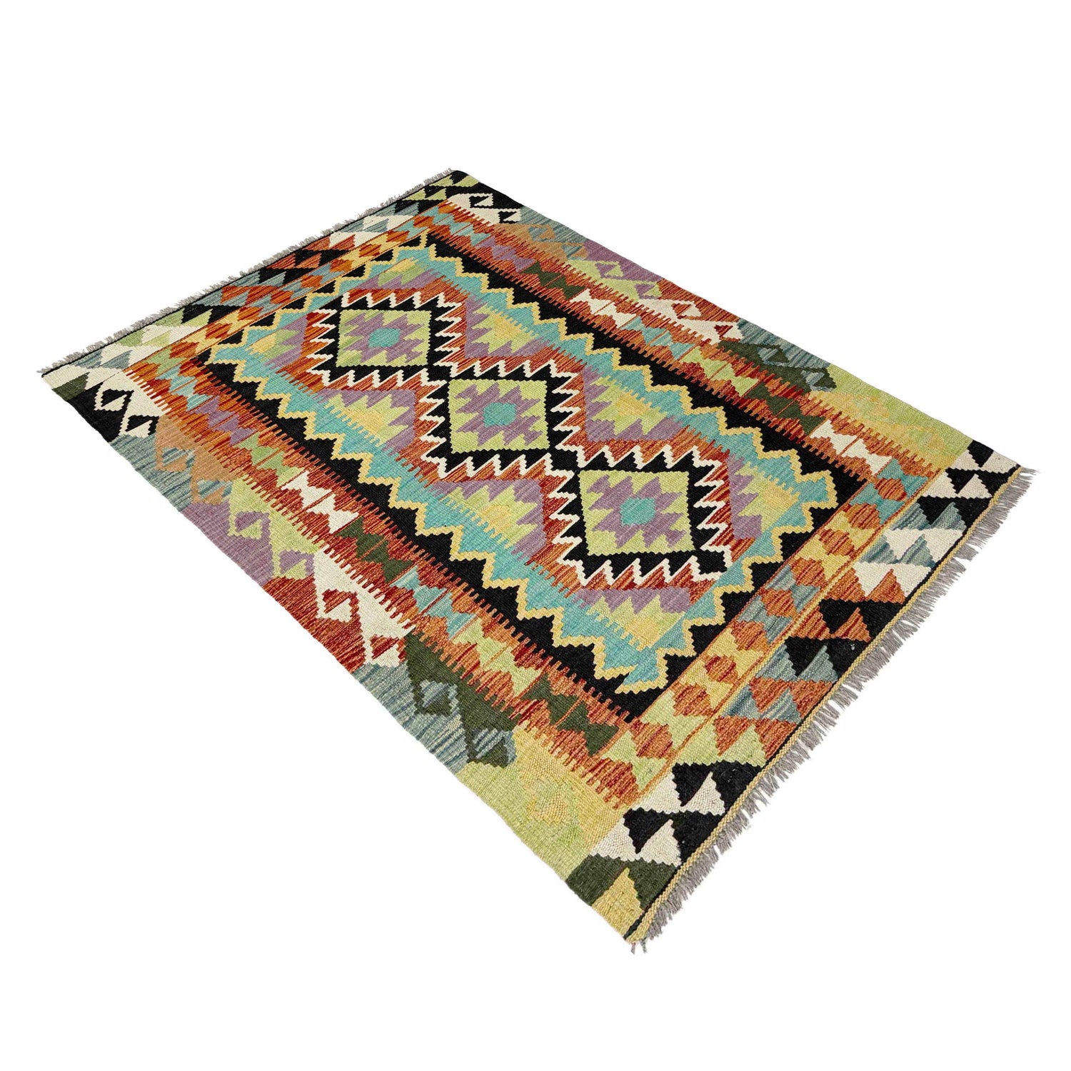 Handmade Multi Kilim Geometric 3x5 ft