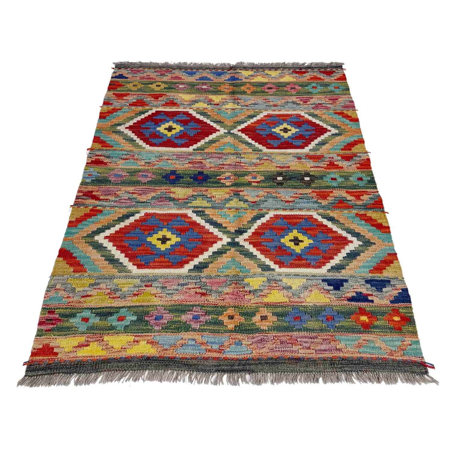 Handmade Multi Kilim Geometric 3x5 ft
