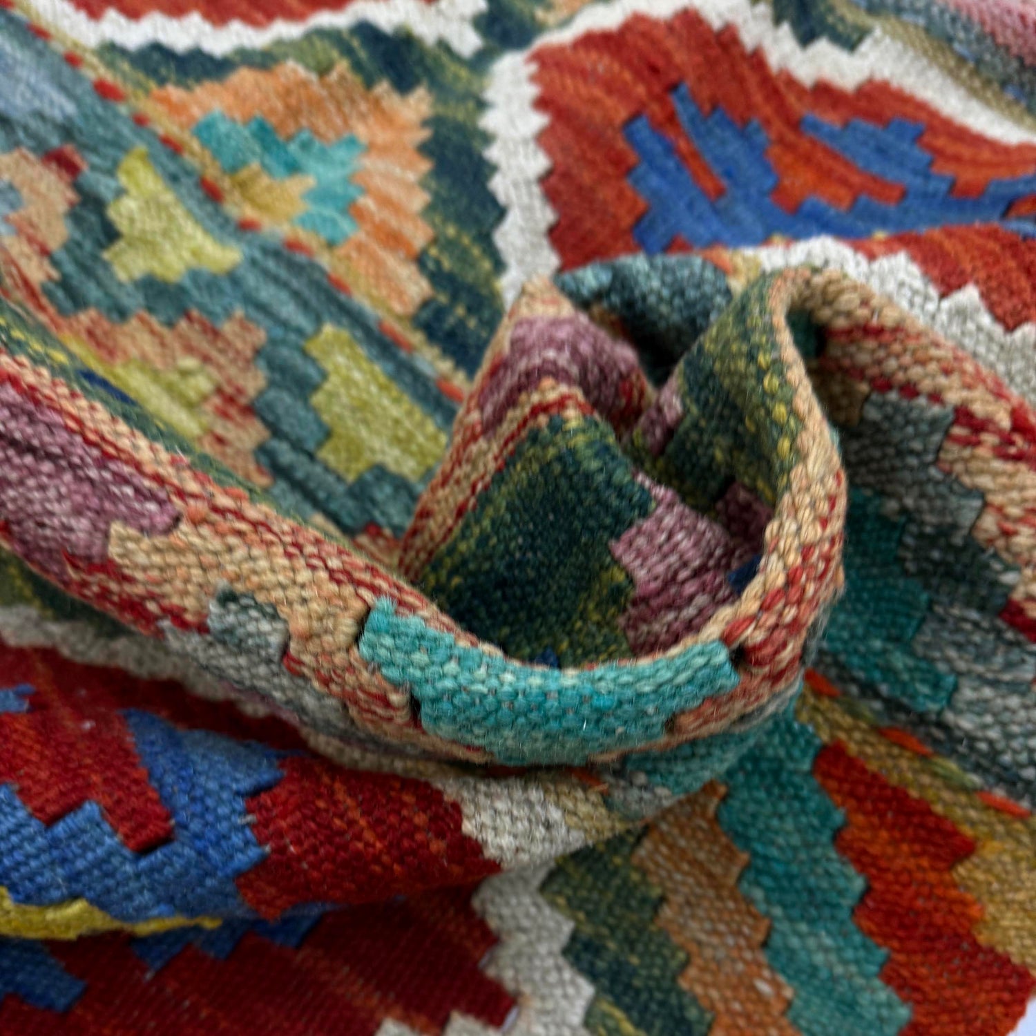 Handmade Multi Kilim Geometric 3x5 ft