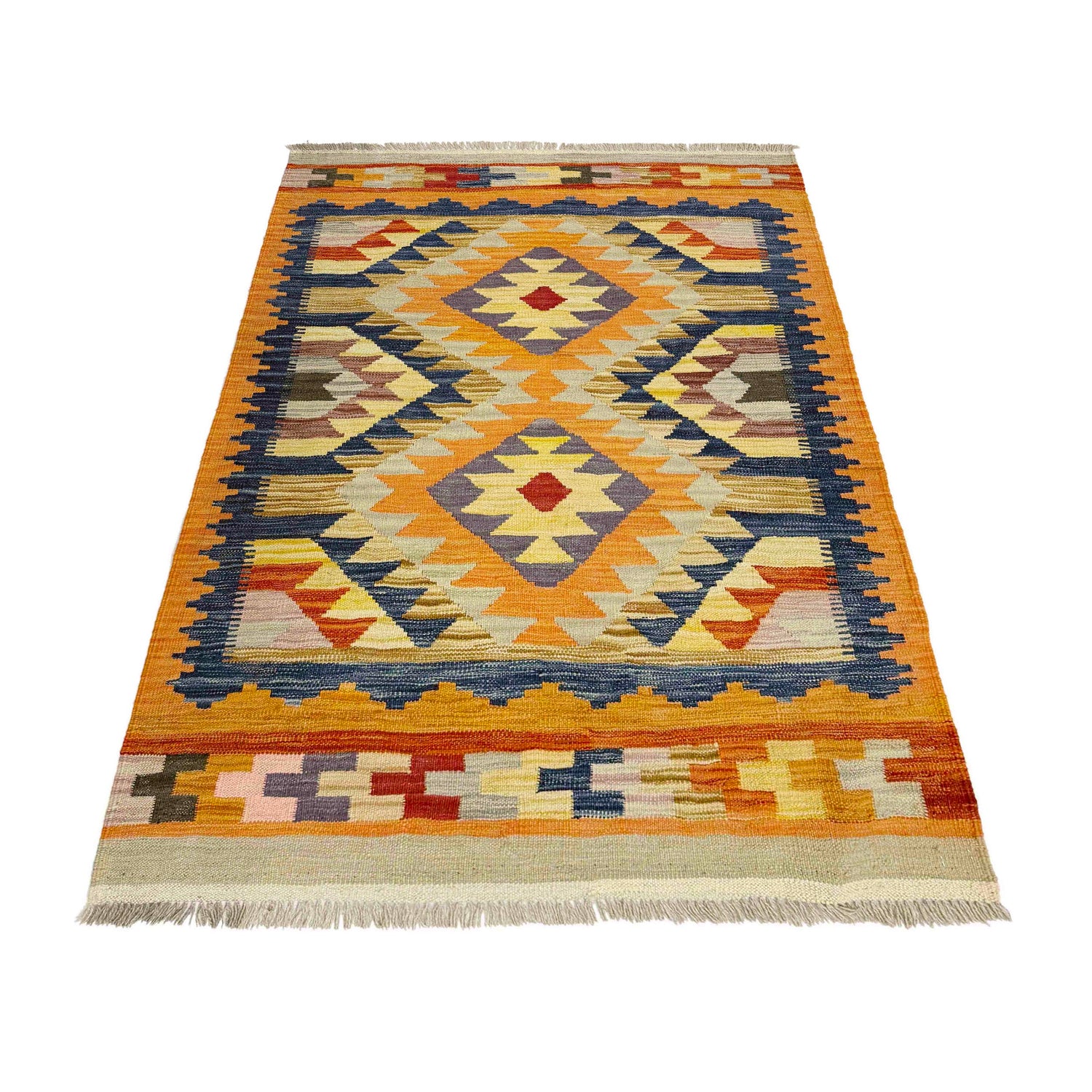 Handmade Multi Kilim Geometric 3x5 ft