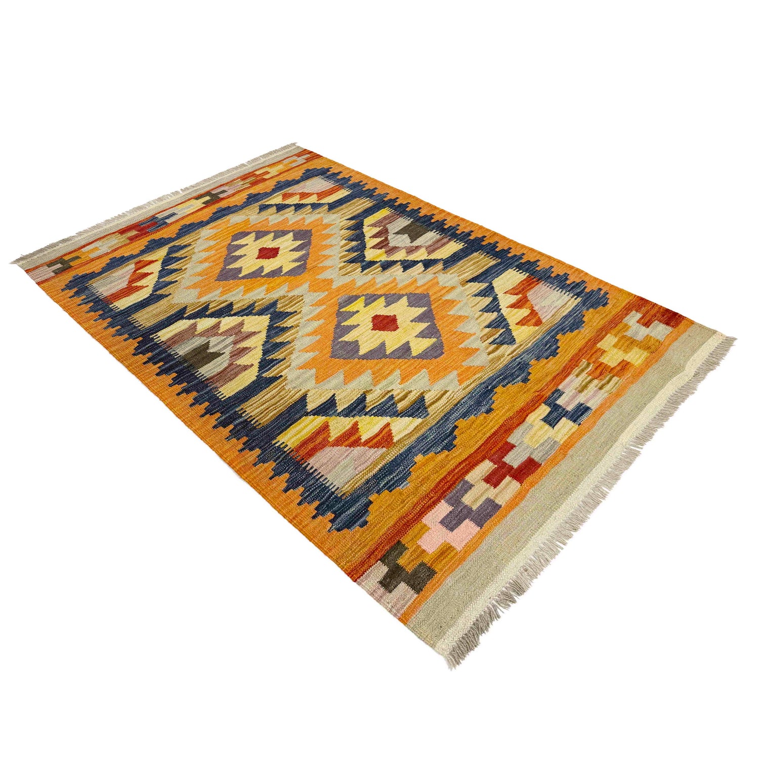 Handmade Multi Kilim Geometric 3x5 ft