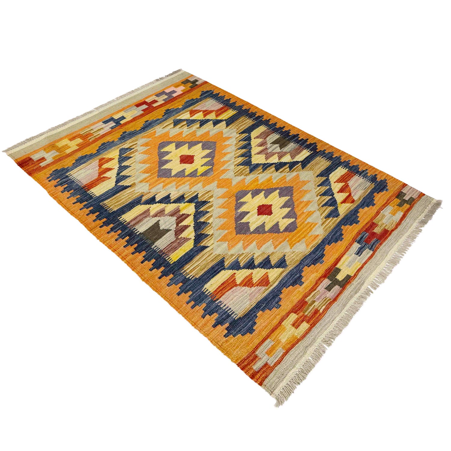 Handmade Multi Kilim Geometric 3x5 ft