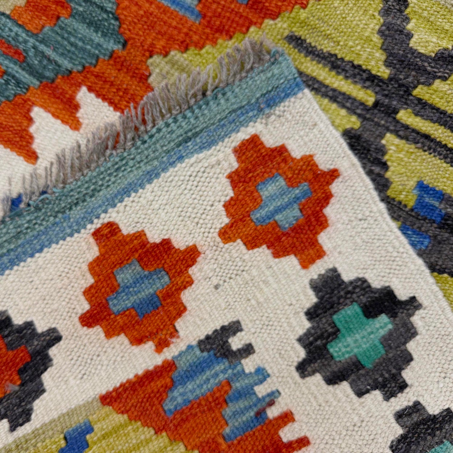 Handmade Multi Kilim Geometric 4x7 ft