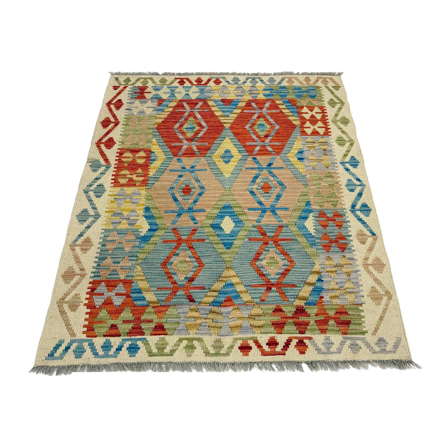 Handmade Multi Kilim Geometric 3x5 ft