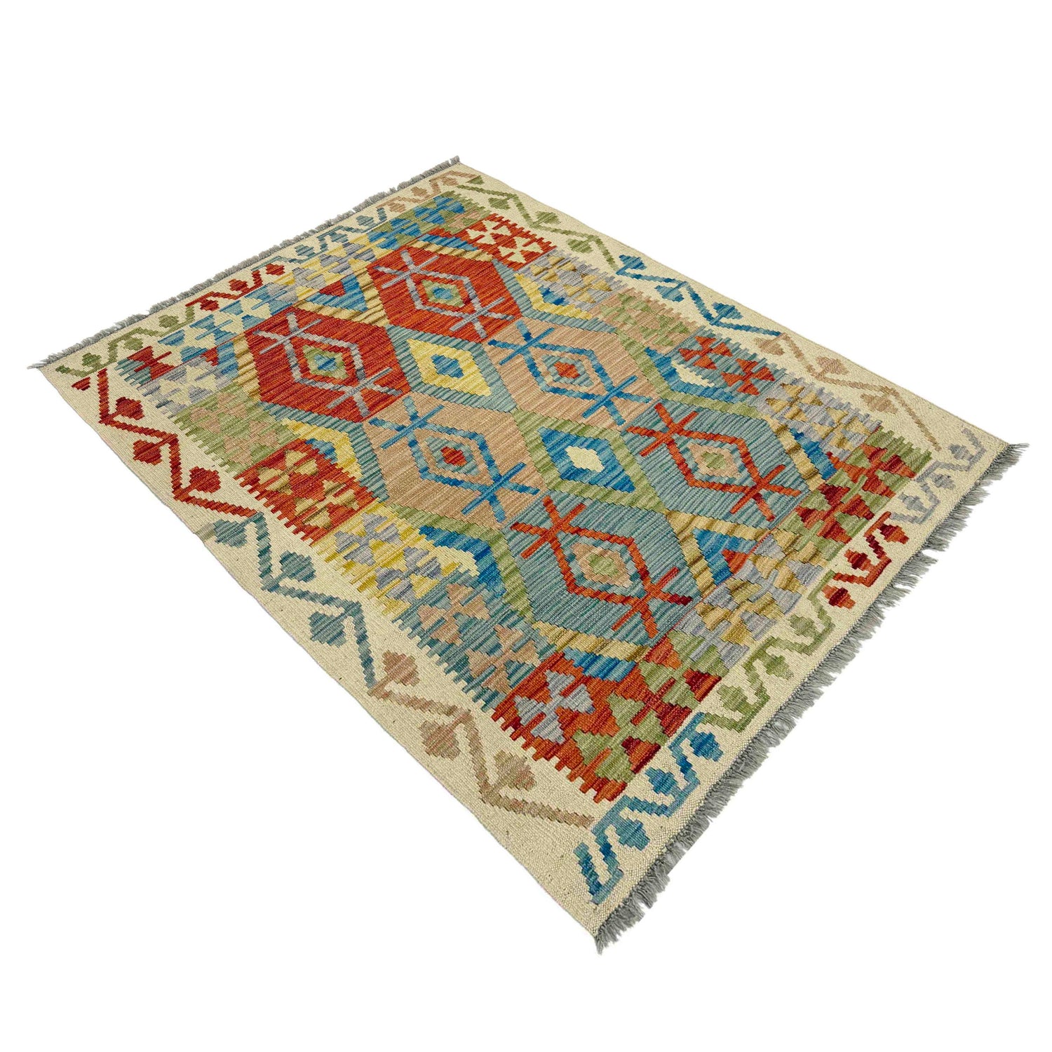 Handmade Multi Kilim Geometric 3x5 ft