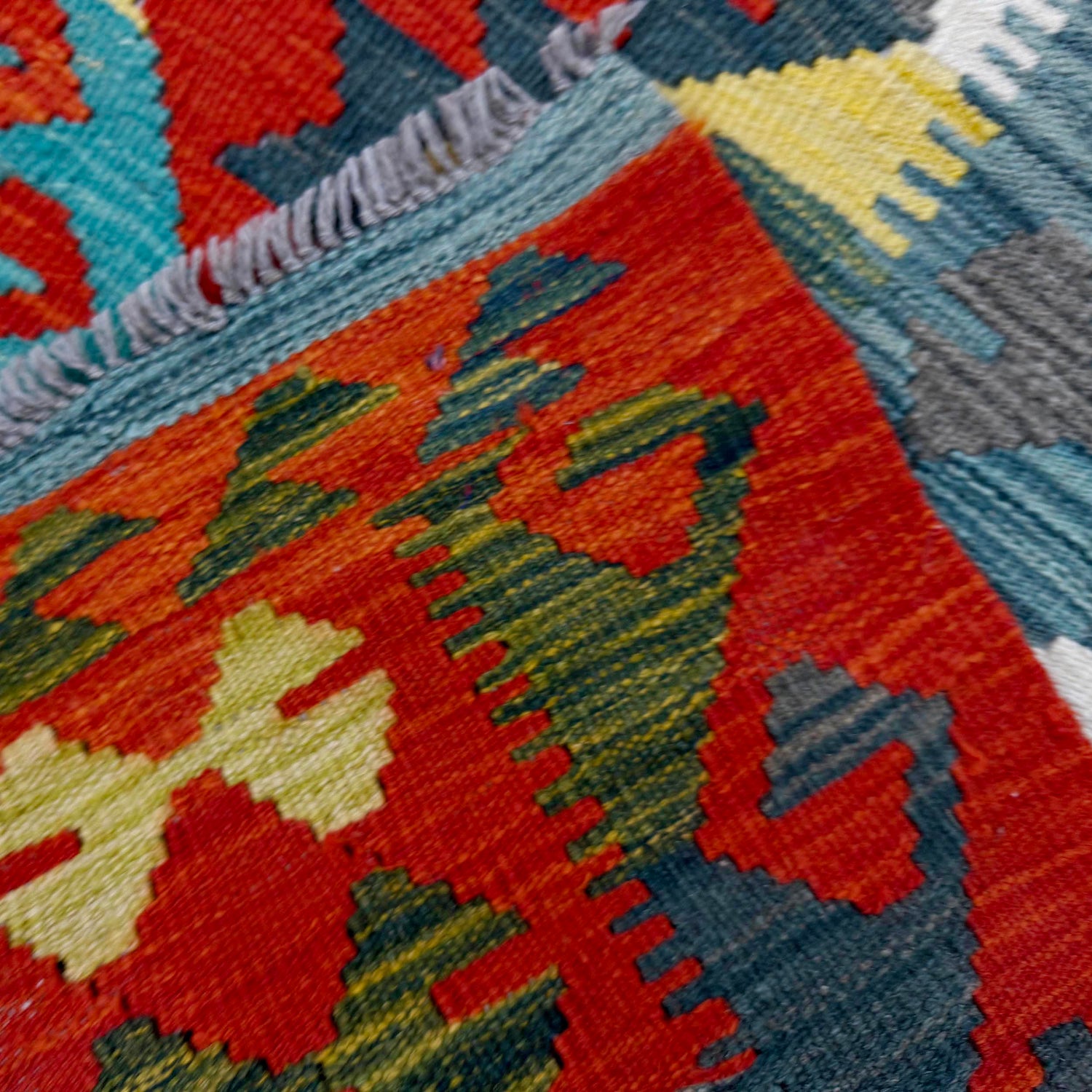 Handmade Multi Kilim Geometric 4x7 ft