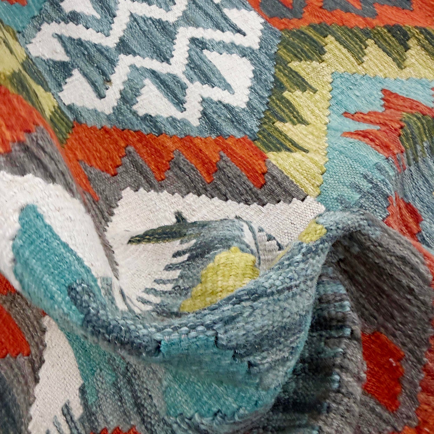 Handmade Multi Kilim Geometric 4x7 ft