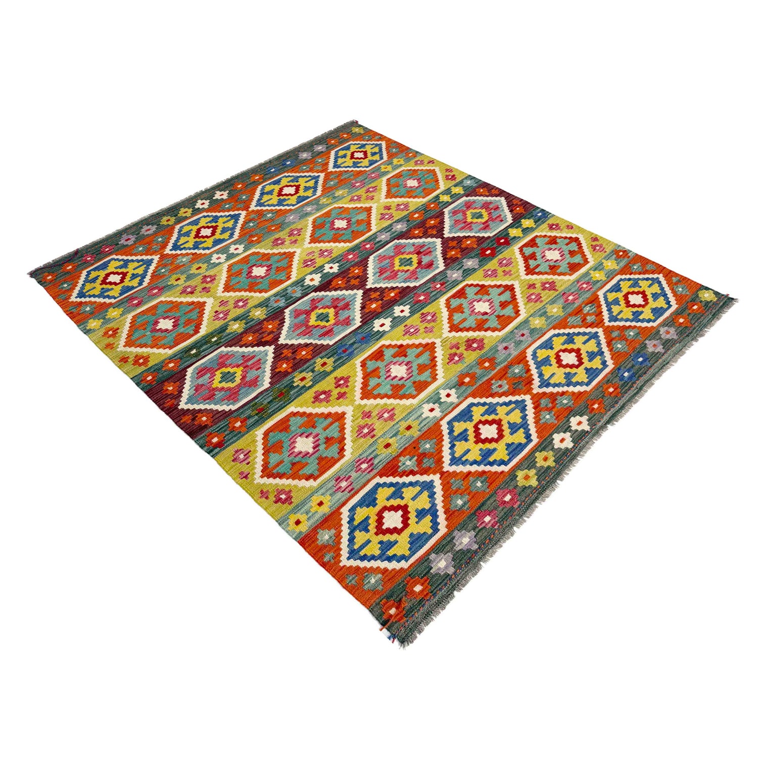 Handmade Multi Kilim Geometric 4x7 ft