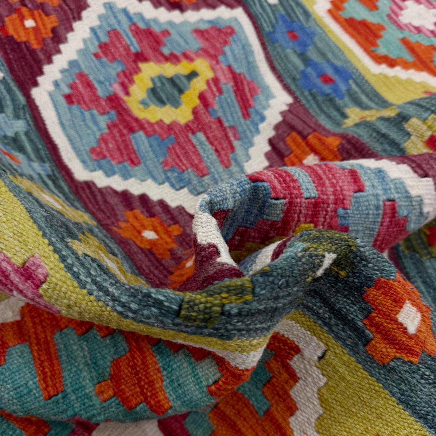 Handmade Multi Kilim Geometric 4x7 ft