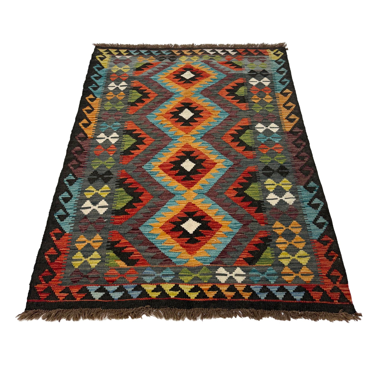 Handmade Multi Kilim Geometric 3x5 ft