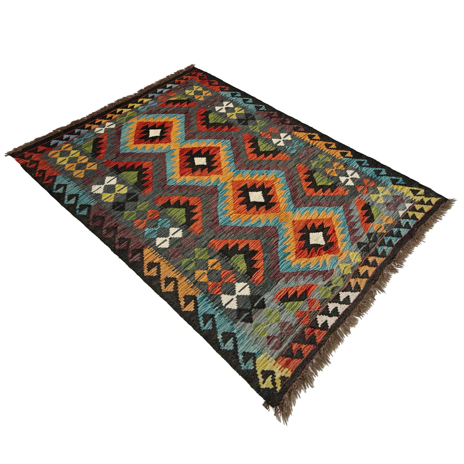 Handmade Multi Kilim Geometric 3x5 ft