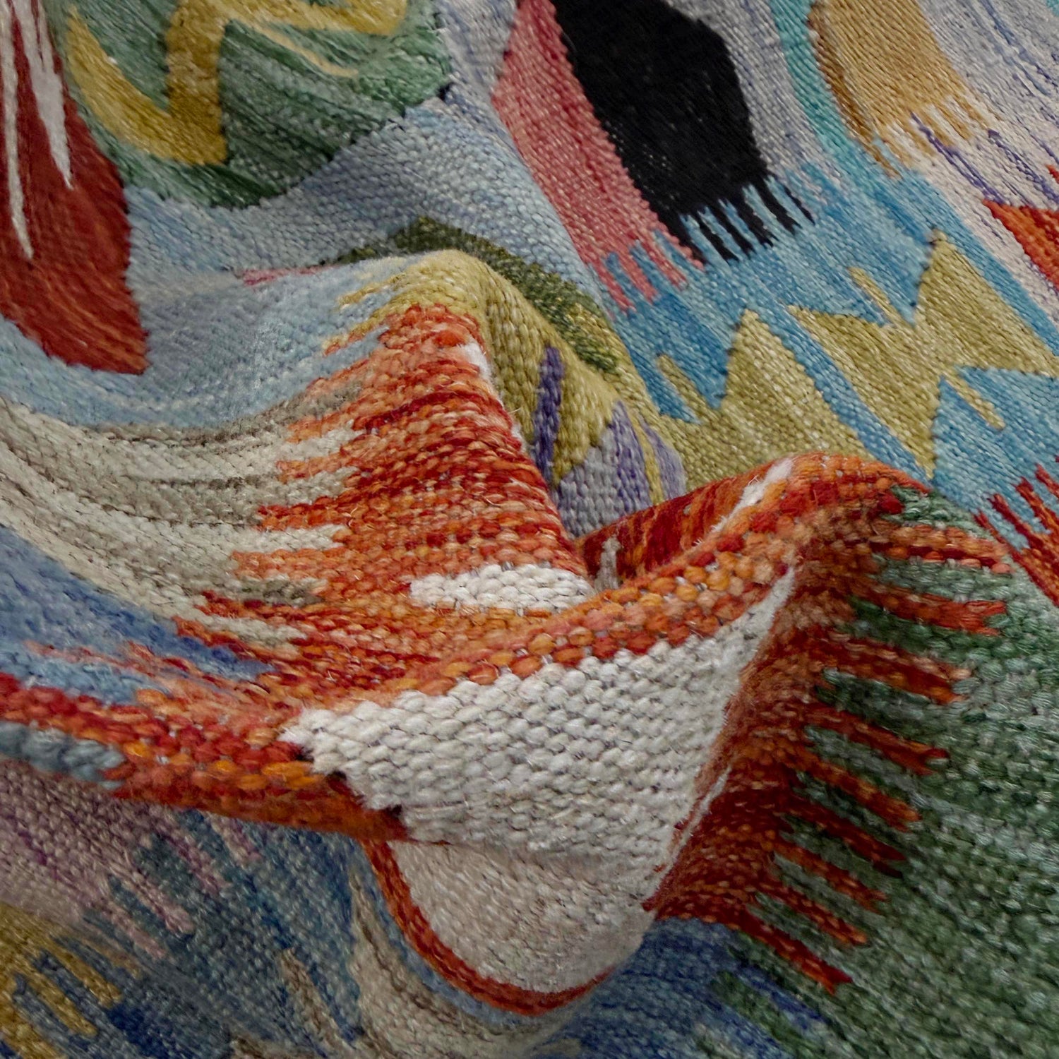 Handmade Multi Kilim Geometric 5x8 ft