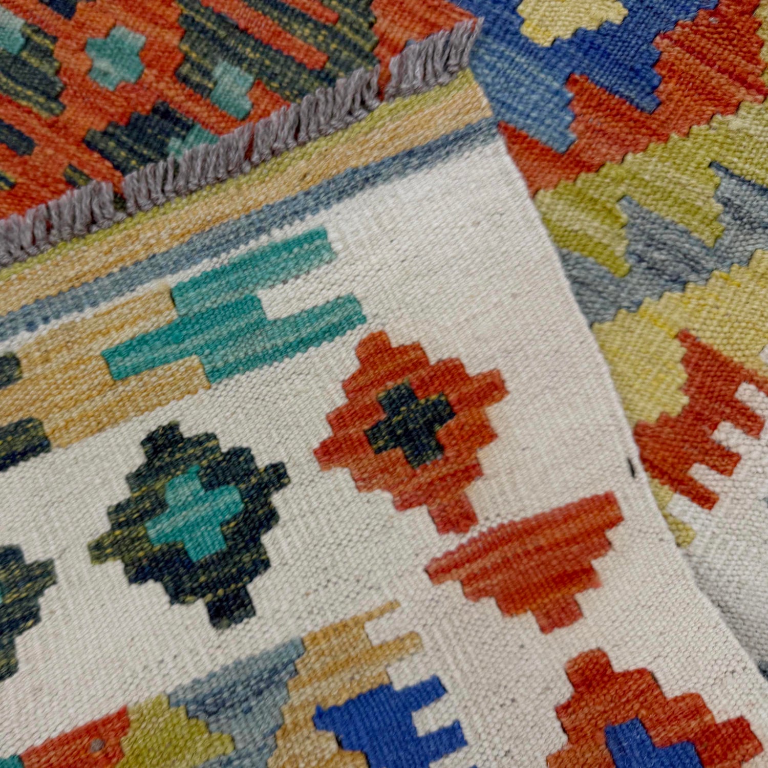 Handmade Multi Kilim Geometric 4x7 ft