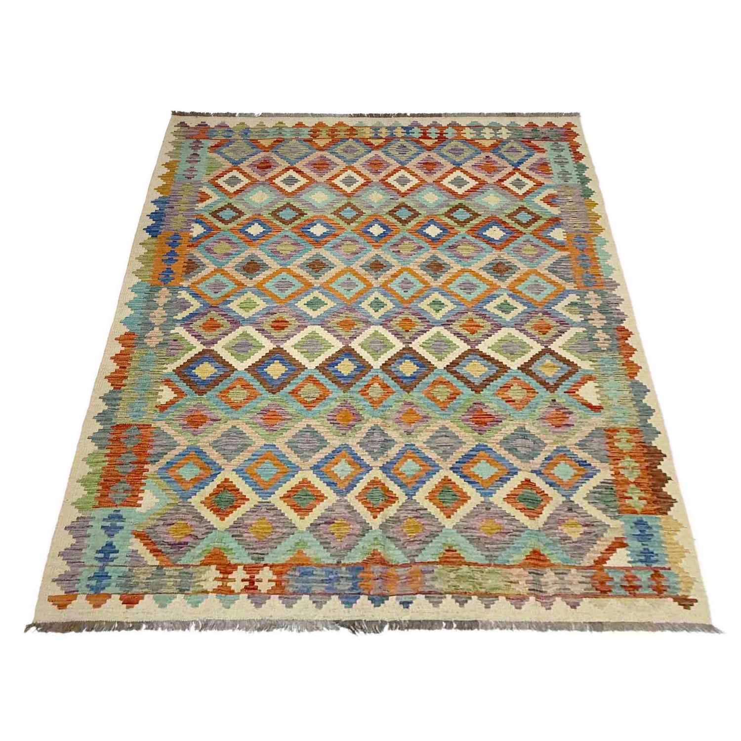 Handmade Multi Kilim Geometric 5x8 ft