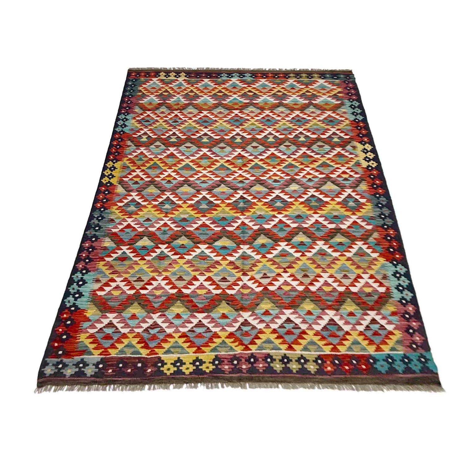 Handmade Multi Kilim Geometric 5x8 ft