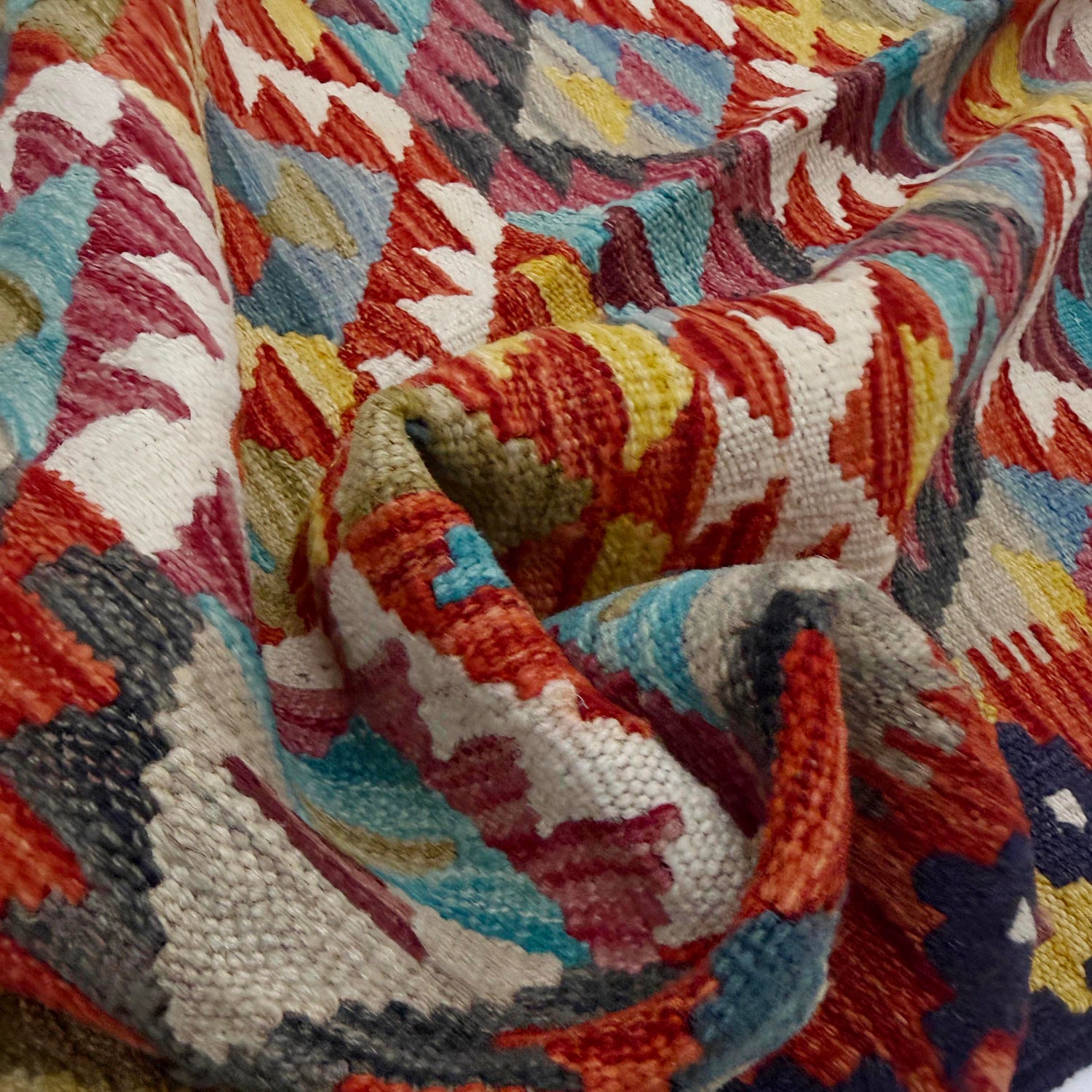Handmade Multi Kilim Geometric 5x8 ft