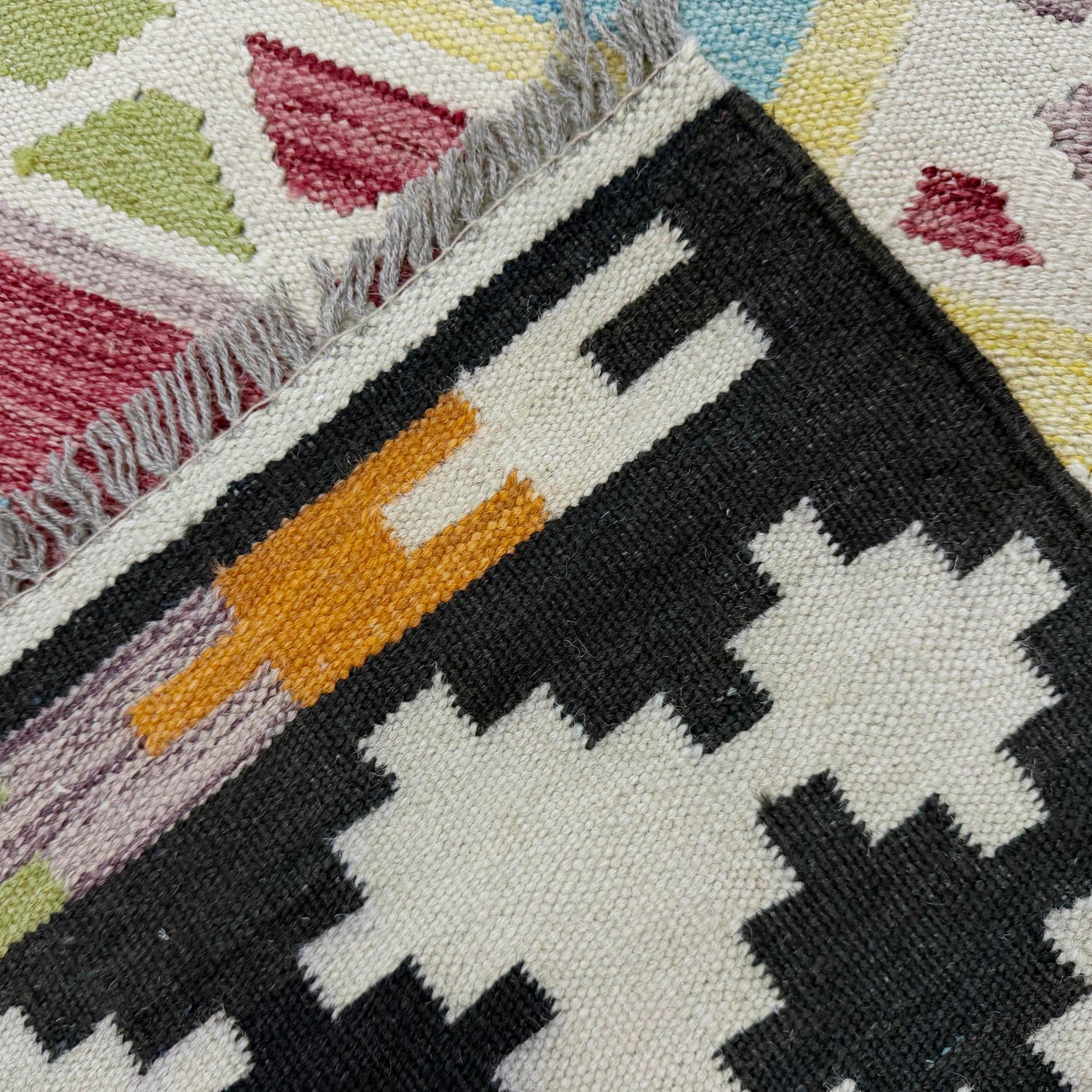 Handmade Multi Kilim Geometric 5x8 ft