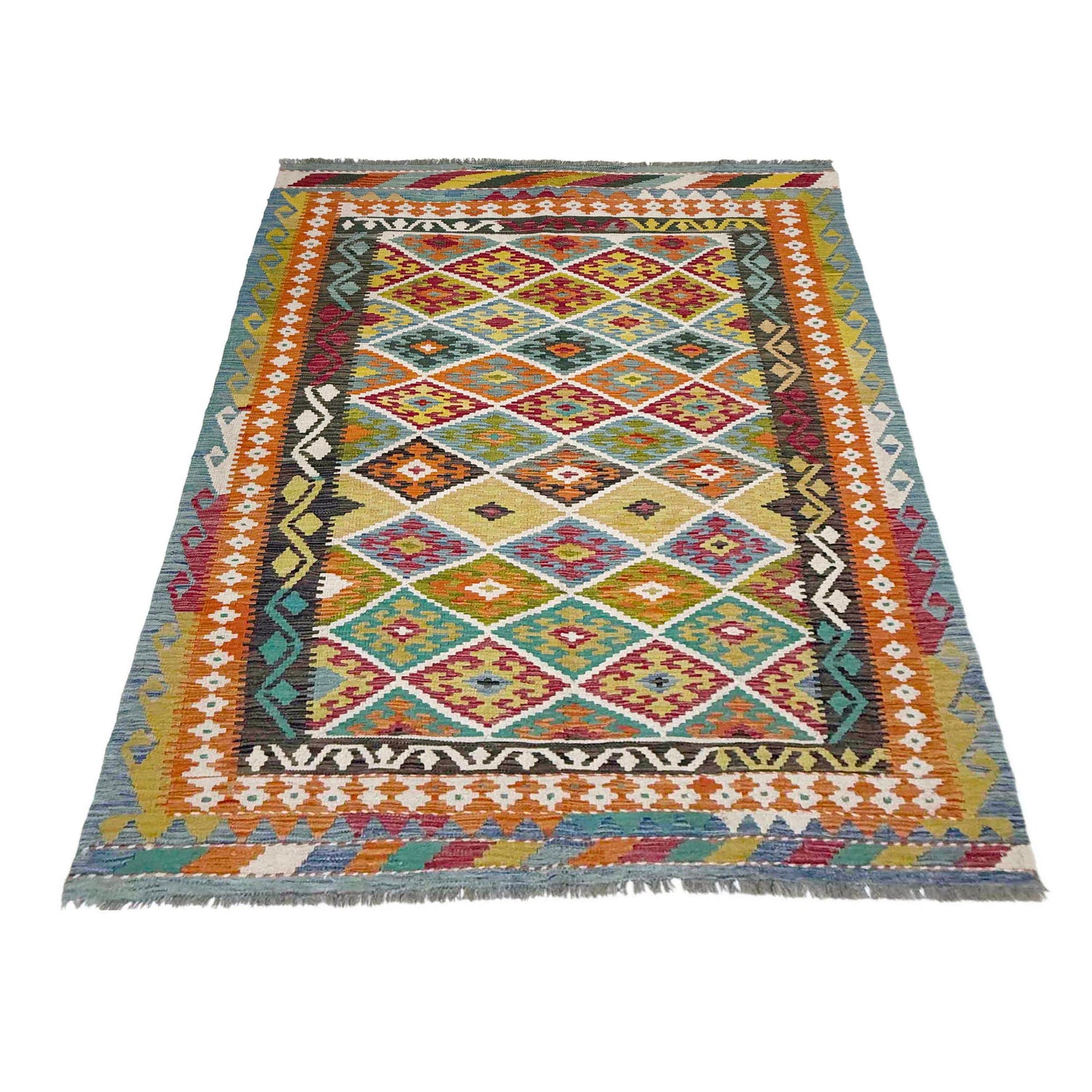 Handmade Multi Kilim Geometric 5x8 ft