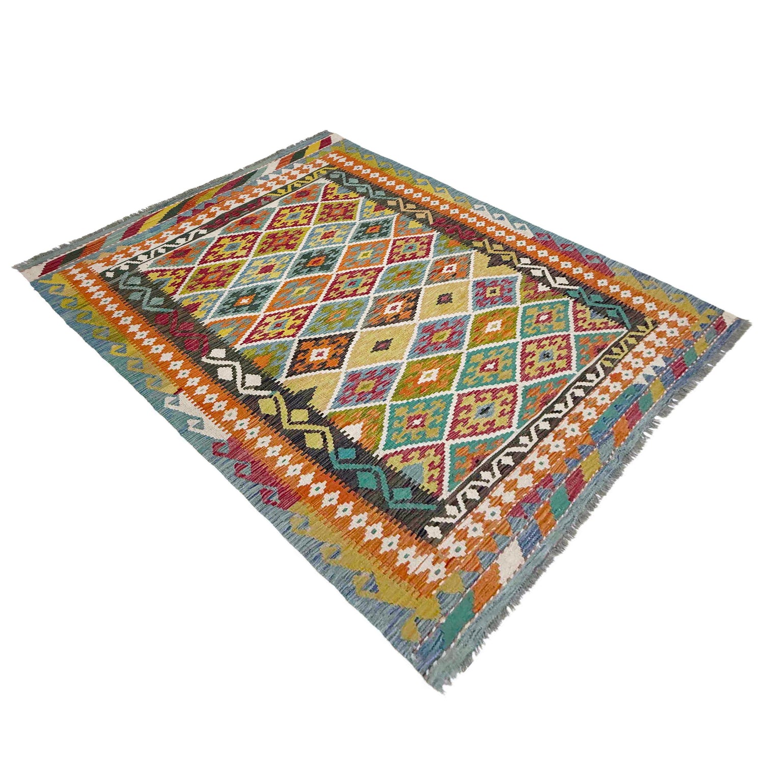 Handmade Multi Kilim Geometric 5x8 ft
