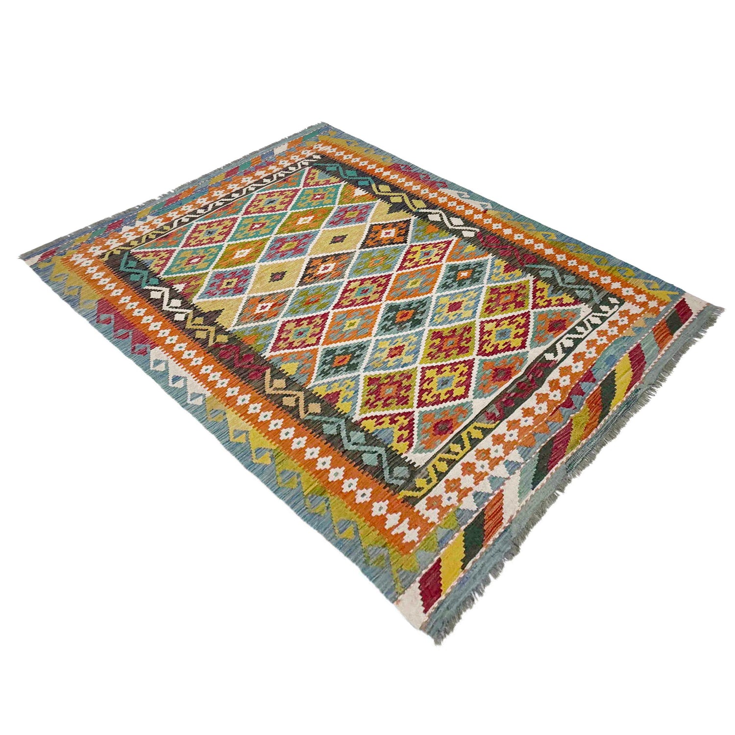 Handmade Multi Kilim Geometric 5x8 ft
