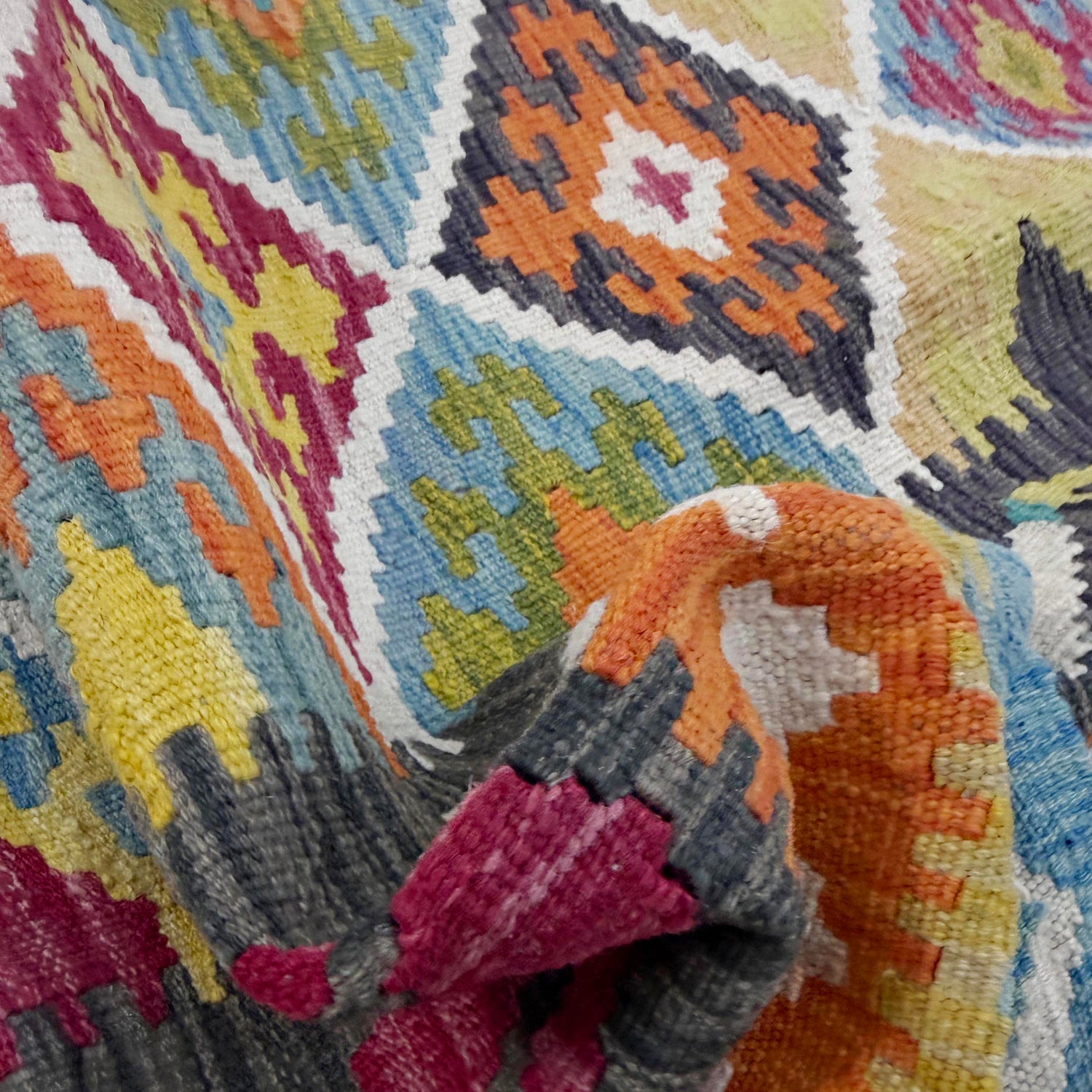 Handmade Multi Kilim Geometric 5x8 ft