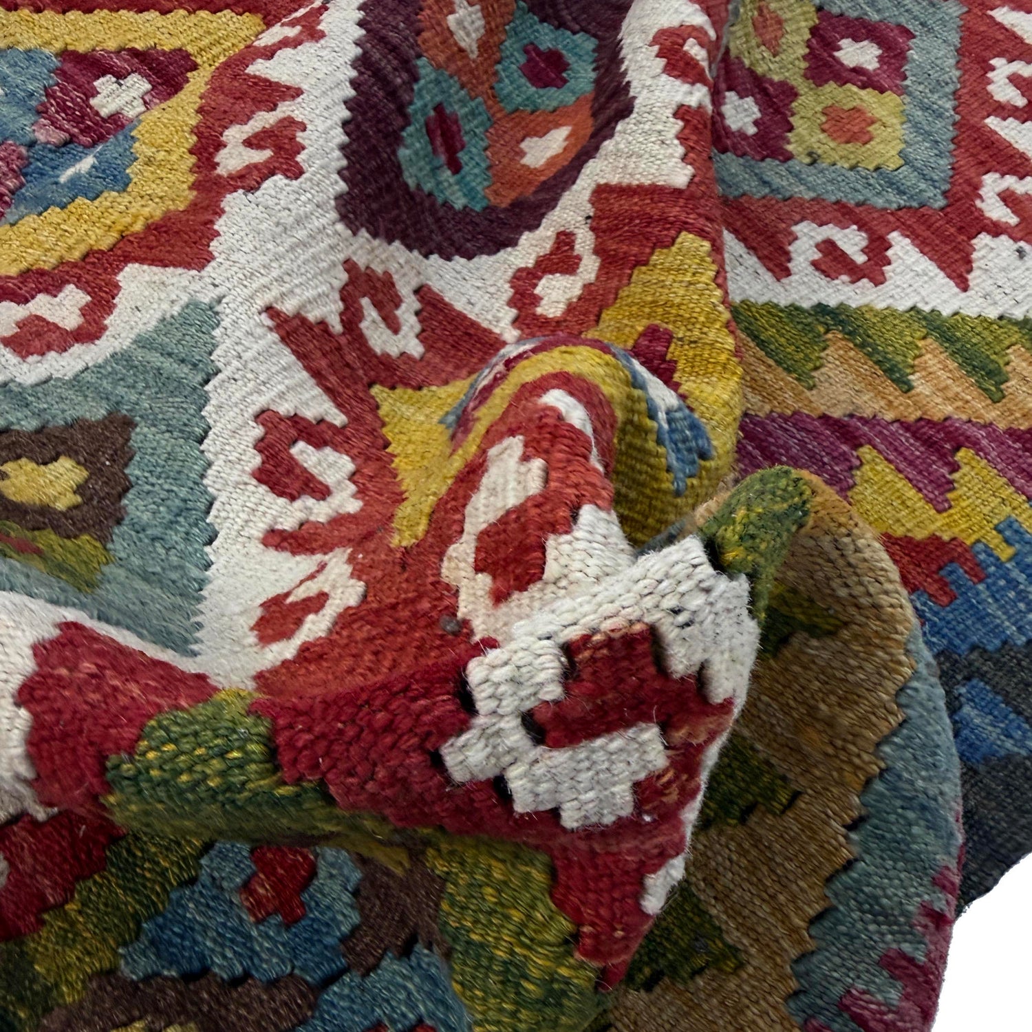 Handmade Multi Kilim Geometric 4x7 ft