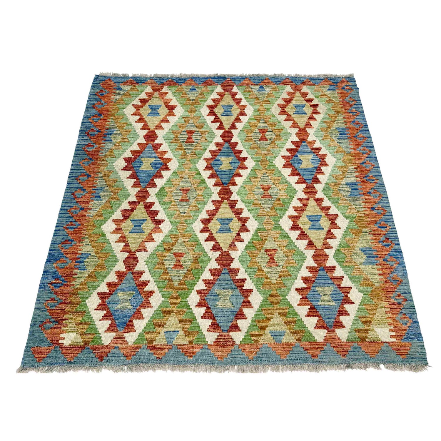 Handmade Multi Kilim Geometric 4x7 ft