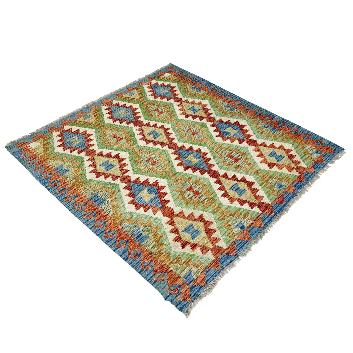 Handmade Multi Kilim Geometric 4x7 ft