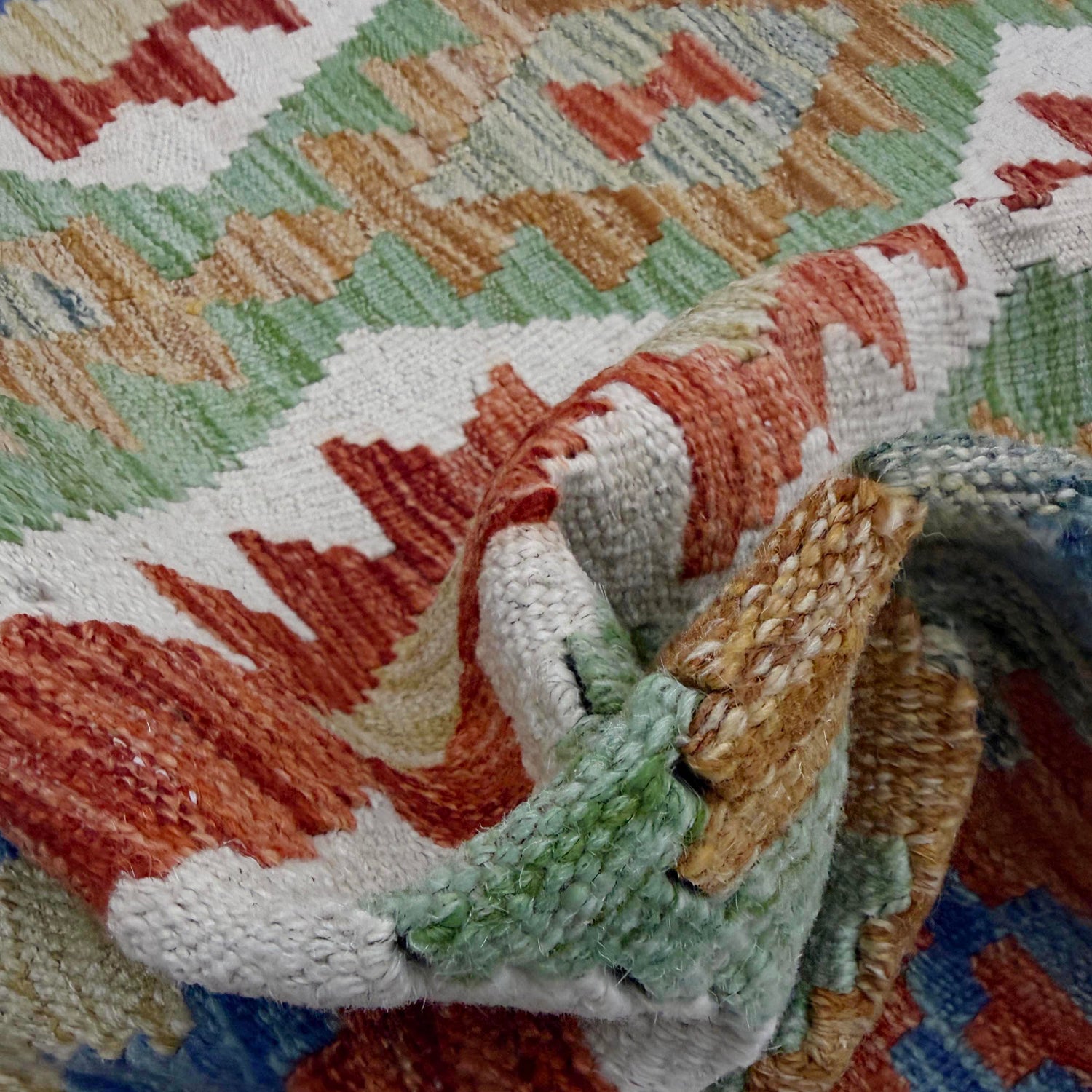 Handmade Multi Kilim Geometric 4x7 ft