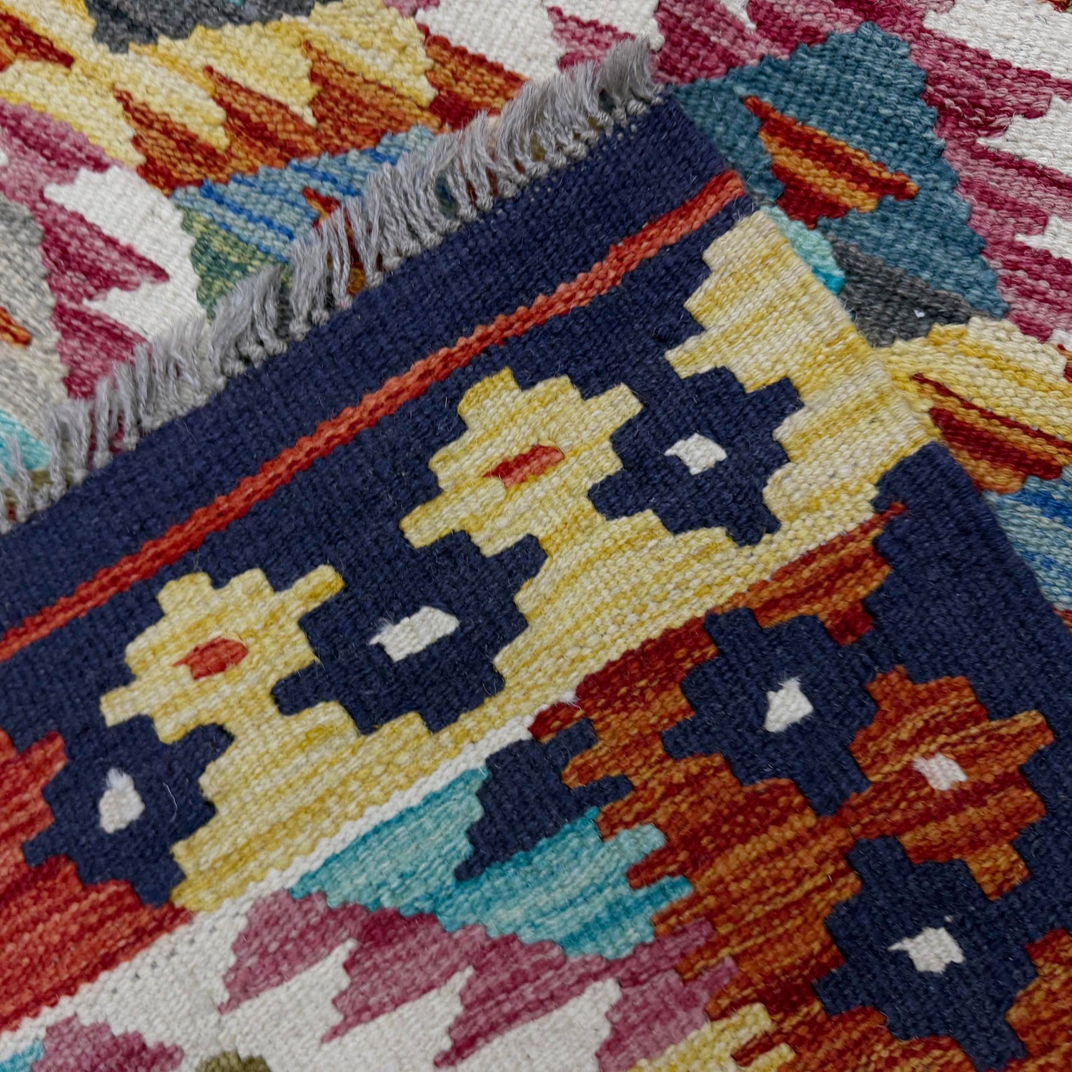 Handmade Multi Kilim Geometric 5x8 ft
