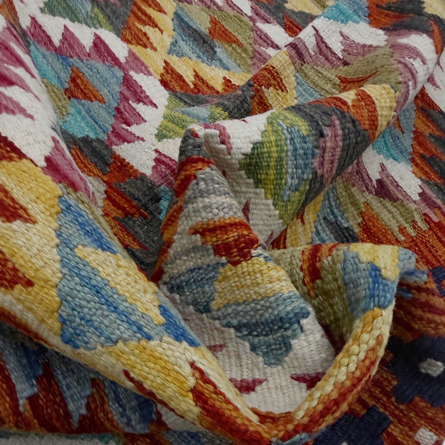 Handmade Multi Kilim Geometric 5x8 ft
