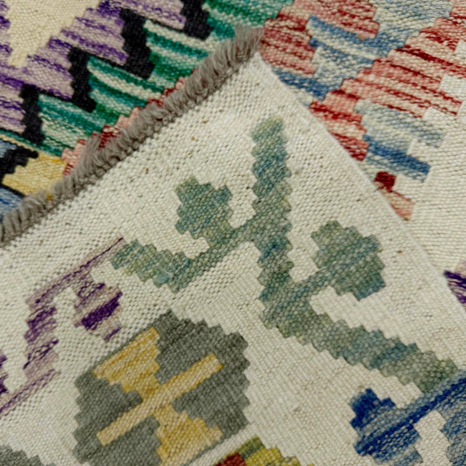 Handmade Multi Kilim Geometric 4x7 ft
