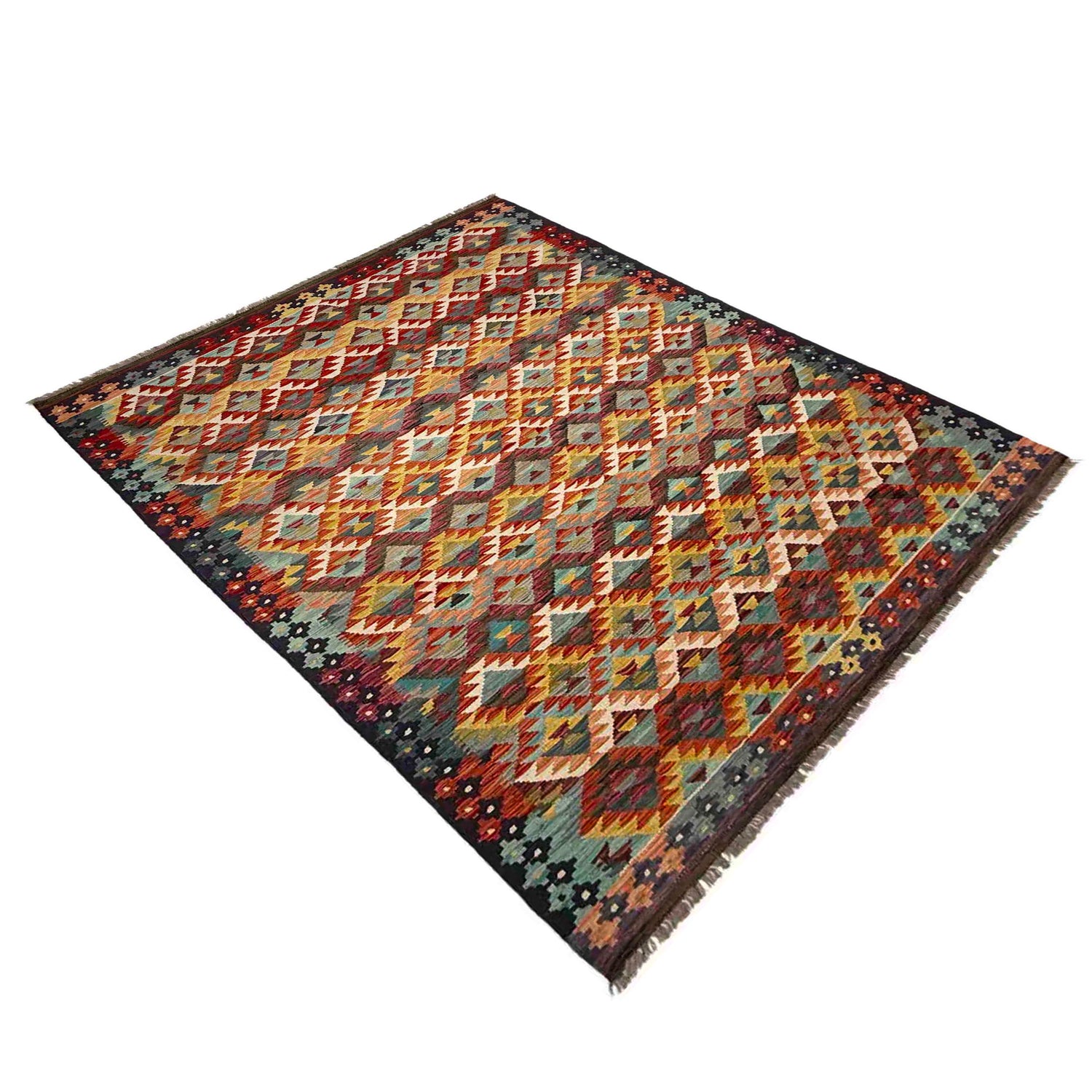 Handmade Multi Kilim Geometric 5x8 ft