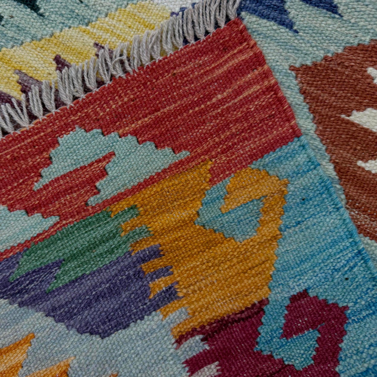 Handmade Multi Kilim Geometric 4x7 ft