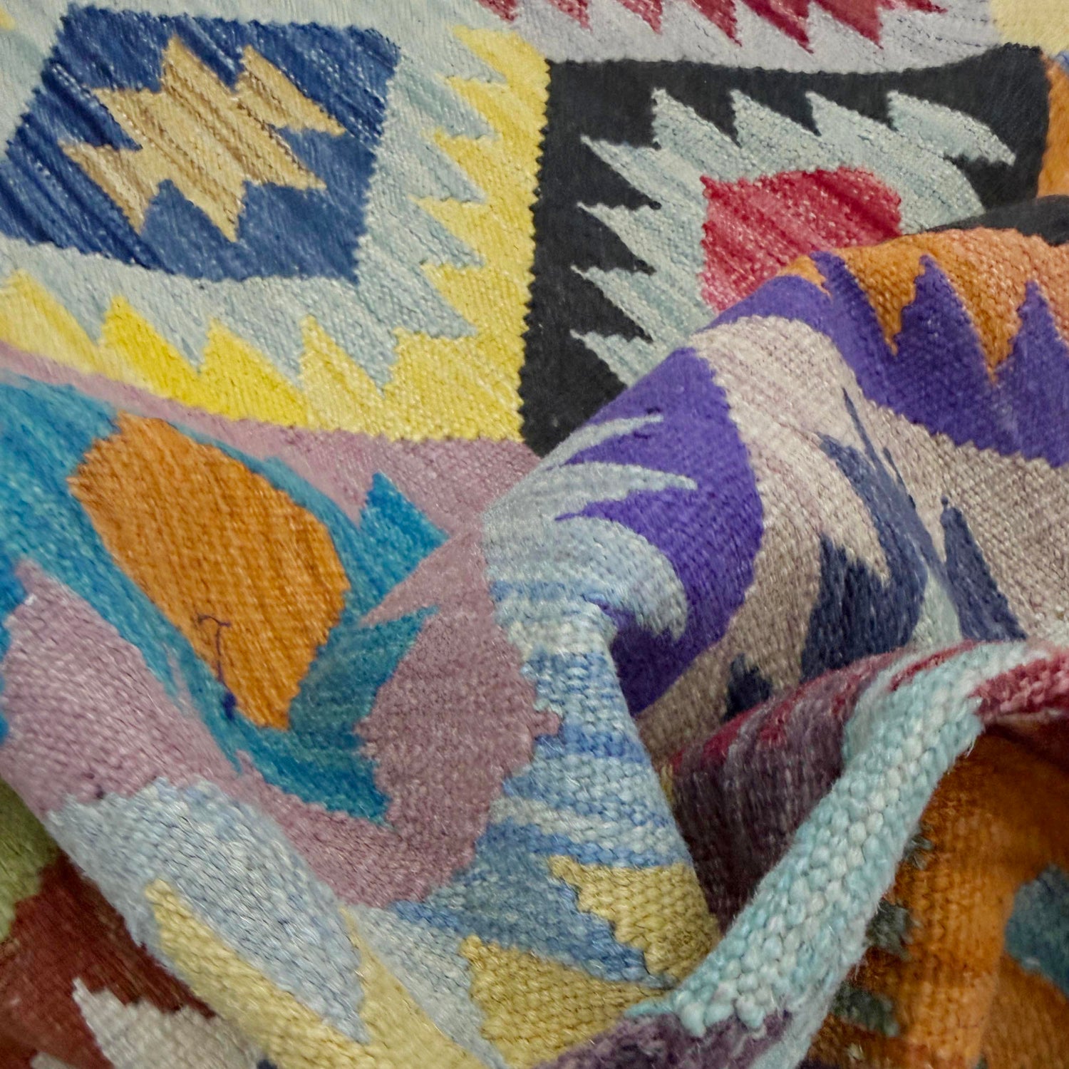 Handmade Multi Kilim Geometric 4x7 ft