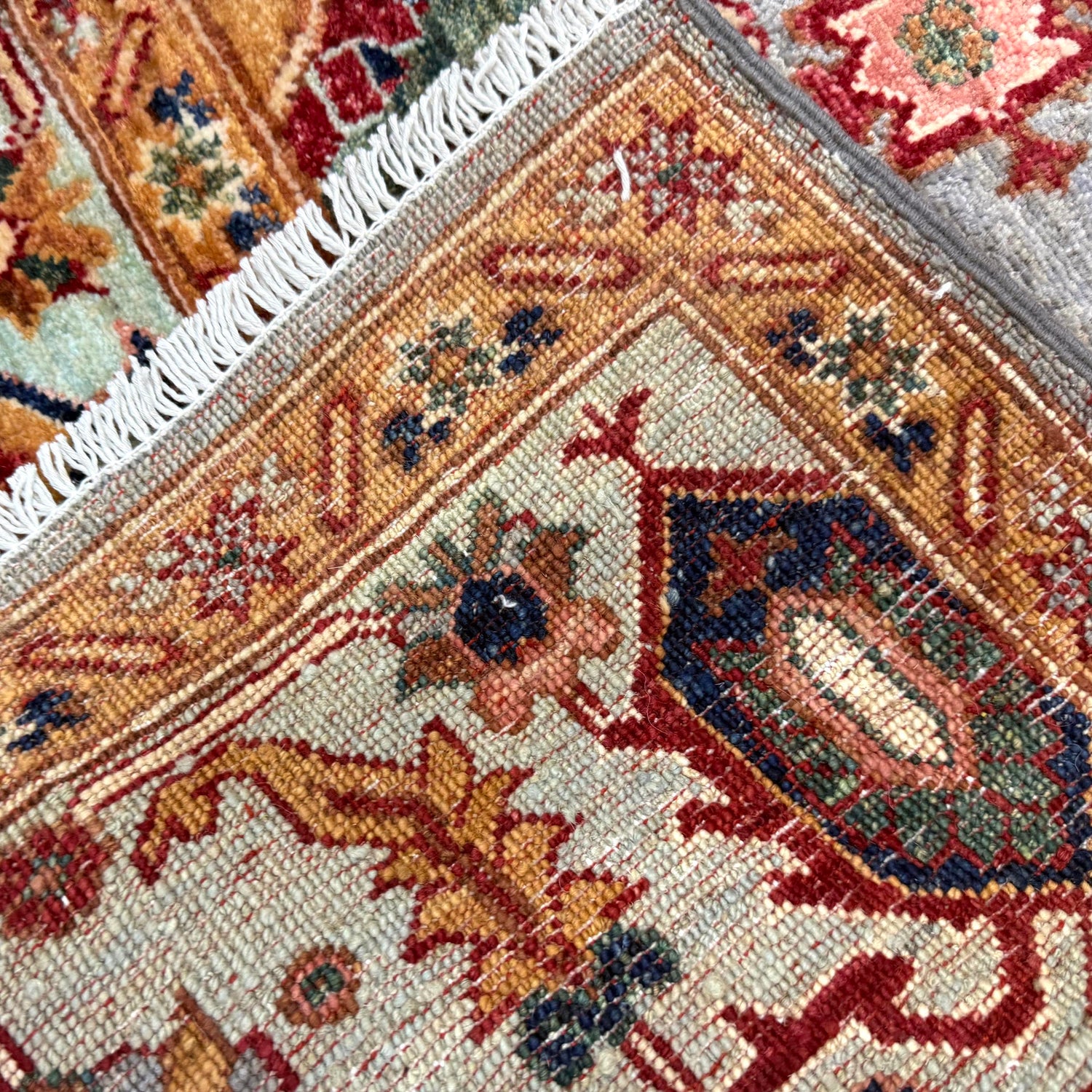 Hand-Knotted Gray Floral Sultani Area Rug – 6' 8" x 9' 9" ft (204 x 298 cm) | SKU: R39635