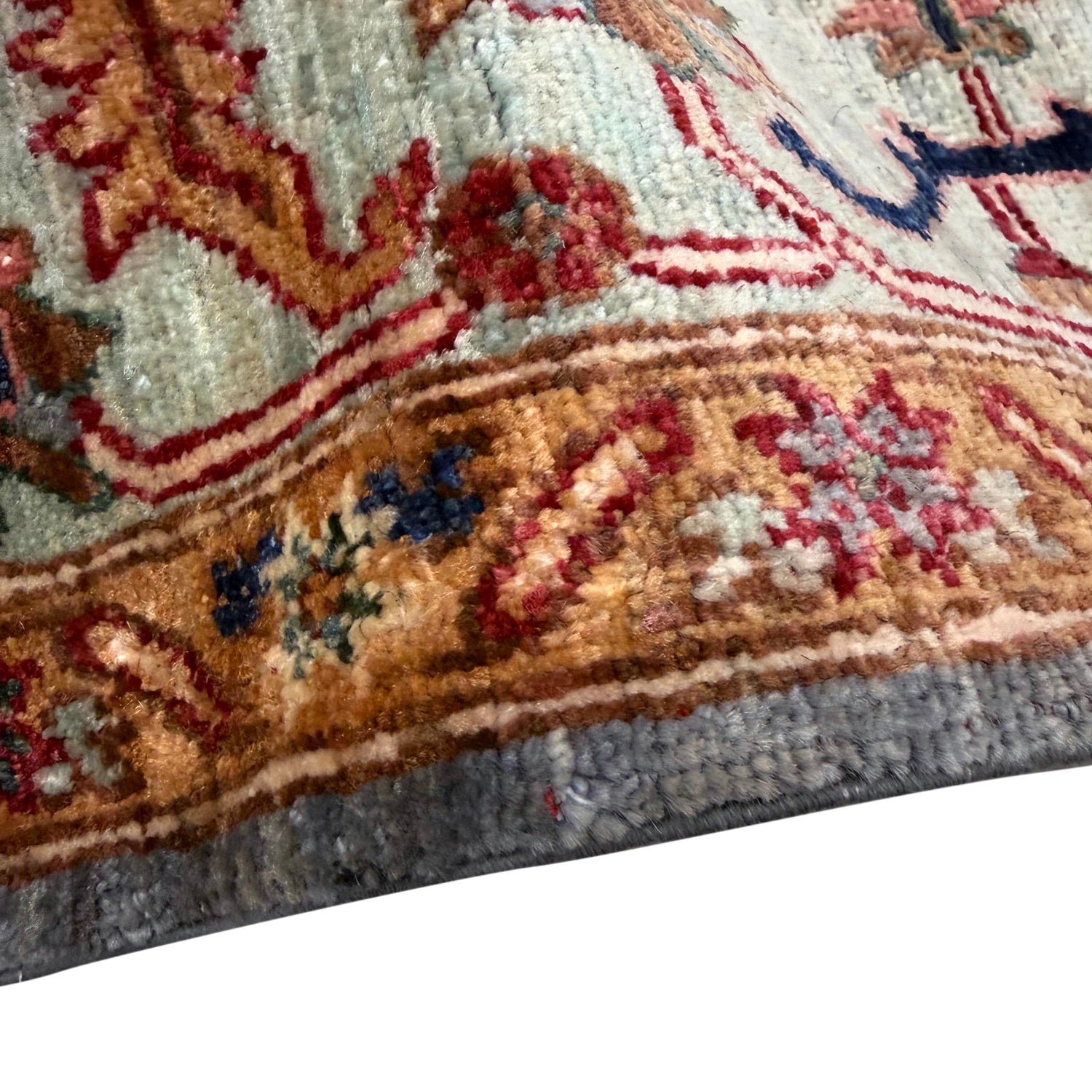 Hand-Knotted Gray Floral Sultani Area Rug – 6' 8" x 9' 9" ft (204 x 298 cm) | SKU: R39635