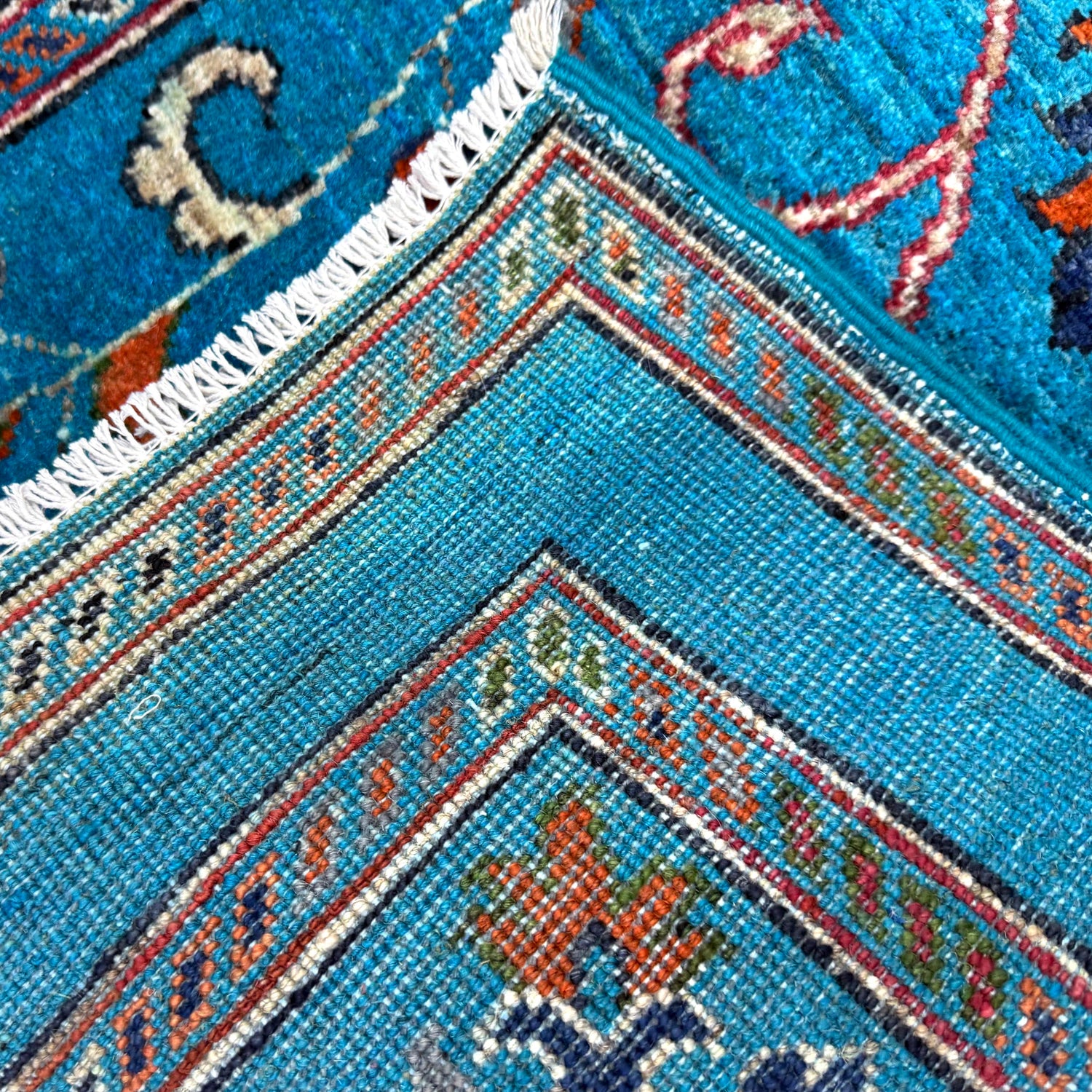 Hand-Knotted Blue Floral Sultani Runner – 2' 9" x 9' 4" ft (84 x 284 cm) | SKU: R39637