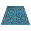 Hand-Knotted Blue Floral Sultani Area Rug – 6' 9" x 9' 6" ft (205 x 289 cm) | SKU: R39641