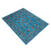 Hand-Knotted Blue Floral Sultani Area Rug – 6' 9" x 9' 6" ft (205 x 289 cm) | SKU: R39641