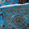 Hand-Knotted Blue Floral Sultani Area Rug – 6' 9" x 9' 6" ft (205 x 289 cm) | SKU: R39641